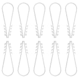 Steckschlaufe Schlaufendübel, Spannbereich 5-10mm, Schlaufendübel, 100 Stück Kabelbefestigung, Weiß Kabelschellen, U förmiges Nylon, Dübelklemmschelle, von Kabeln, Rohren, Leitungen, Schläuchen