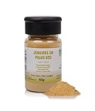 FRISAFRAN | Ingwer Gemahlen BIO | Ingwerpulver | 40g | Ingwerpulver naturrein | Ohne Zusätze | vegan | Getrockneter Ingwer | Ingwer Bio Pulver | Ingwer Gewürz | Ingwer Gemahlen | Gemahlener Ingwer