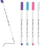 SYCSYH Wasserlöslicher Markierstifte Textilmarker Nähen-Set 4 Farben Wasserlöslich & Selbstlöschend Präzise Schneiderkreide Für Nähen Quilten & Lederarbeiten Hochwertige Stoffmarkierstifte