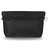 Handtaschen Organizer, Etercycle Taschenorganizer Nylon mit Schlüsselbund, Innentaschen Wasserdicht für Handtaschen Organizer (Schwarz, Extra Groß)