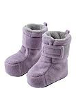 Sterntaler Babystiefel aus Microfleece mit rutschfester Sohle und Klettverschluss, Mädchen - Baby Schuhe gefüttert mit Teddyflausch, rosa melange, 20