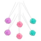TOGEVAL 6 Stück Bunte Pom Pom Schuhanhänger mit Glocken Abnehmbare Weiche Rollschuh Eislaufschuh Deko für Erwachsene Langlebige Expressive Schuhaccessoires