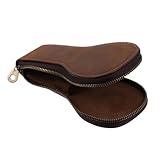 OATIPHO 1Stk Uhrentasche Uhrenorganisator Schmuck Reiseetui Pflege Uhrenhalter uhrenaufbewahrung watch storage aufbewahrungstasche Uhrenorganizer aus Leder Uhrenetui aus Rindsleder Coffee