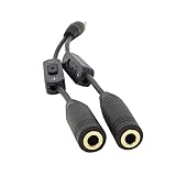 SECFOU Kopfhörer Splitter Adapter Stecker Auf 2 x Buchsen Vergoldeter Audio Y Splitter Für Mikrofon Und Kopfhörer Ideal Für Tablet Smartphone Und PC