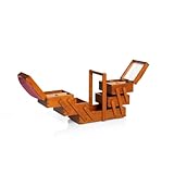 Prym 612550 Holz dunkel M mit Stoff Nähkasten, braun