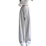 Generisch 2025 Mädchen Hosen Kordelzug Elastische Aktive Jogger Einfarbig Mode Jogginghose Für Kinder Mädchen Feinstrumpf Leggings (Grey 6-7 Years)