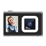 Hasaller 50 MP Digitalkamera, digitaler Zoom, einfache Vlogging-Kamera, Digitalkamera, HD-Dual-Objektiv-CCD-Kartenkamera, tragbare Digitalkamera, LCD-Bildschirm, Anti-Shake-Fotografie-Kamera (schwarz)