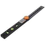 Angoily 1 Satz 4 1 Winkel Lineal Digitales Lineal Rechtwinkliges Lineal Digitaler Winkelmesser Messgerät Dreieckiges Winkellineal Multi Kombinationsquadrat Orange Konstruktionswerkstoffe