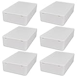 GTIWUNG 6 Stück Elektronik Gehäuse Kunststoff, Anschlussdose ABS Projektbox Elektronische Aufputzdose Gehäuse für Klein Arduino 100 x 60 x 25 mm Abzweigdose (Weiss)