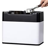 JLOZDM Elektrischer Espressofilter-Reiniger, Elektrischer Kaffeegriff-Reiniger, 2 Kratzer & Bürsten 51/58mm, Schnellreinigung, Heim/Cafés/Restaurants,White