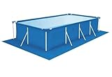 NADCFN Poolabdeckplane Poolabdeckung Pool-Bodenplane, Bodenmatten für Pools, rechteckig, Polyester, Bodenplane, Bodenschutz(295x206CM)