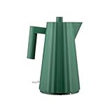 Alessi Plissé MDL06 GR - Design Elektrischer Wasserkocher, aus Thermoplastischem Harz, Europäischer Stecker 2400 W, 170 cl, Grün