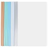 10pcs A4 Sliding Bar Binder, A4 Transparente Dokumentenordner, Schiebestab Datei Ordner, Bericht Abdeckungen Ordner mit U Schiebe Bar für Klassifizierung Schulbürodokumenten.Kann 40 Blatt halten (B)