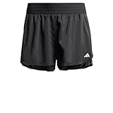 adidas Damen Pacer Training 3-Stripes Woven High-Rise Shorts (Plus Size) Lässige, Black/White, XL