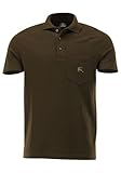 OS Trachten Herren Poloshirt Kurzarm Jagdshirt mit Polokragen Balun, Größe:XXL, Farbe:Oliv