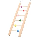 Happyyami Sittichleiter Holz Verstellbare Kletterleiter Für Vögel 25cm Für Wellensittiche Papageien Und Nymphensittiche Robuste Vogel Spielzeug Leiter Installieren