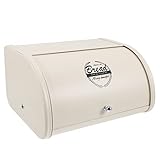 TOYANDONA Metall Brotbox mit Klappdeckel Vintage Brotkasten mit Großer Kapazität Langlebiger Brotkorb aus Verzinktem Eisen für Küche Bäckerei Stilvolle Aufbewahrung von Brot und Snacks