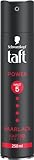 Schwarzkopf Taft Haarlack Power (250 ml), Haltegrad 5 Haarstyling, Haarspray für alle Haartypen, bis zu 72 Stunden starker Halt, vegane Formel*