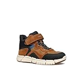 Geox J Flexyper Boy B Abx Ankle Boot, LT Brown/Black, 38 EU