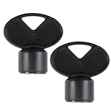 Niceminiwall Toilettenpapierspenderschloss für kommerzielle Rollkarton-Handtuchhalter, schwarz, Kunststoff-Sicherheitsschloss mit Schlüsselringloch, kompatibel mit öffentlichen Toiletten, 2 Stück