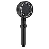 Clicitina Abnehmbare Handbrauseköpfe Turbofilter-Duschkopf Aufgeladener One-Click-Wasserstopp 5-Funktion Wasserfluss Soft-Spray Wasserspardusche Oh234 (A, One Size)