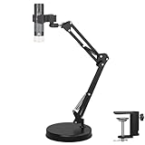 Ninyoon 4K WiFi Mikroskop mit Max 55cm Höhe Stand & Tischklemme, 50-1000X USB Digital Mikroskop 3840x 2160P Kamera, Arbeit für iPhone Android Windows Mac Linux Chrome