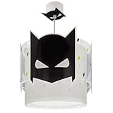 Dalber Lampe kinderzimmer, kinderlampe Pendelleuchte Hängelampe, Deckenleuchte Kinder, Deckenlampe kinderzimmer, Dark Hero Superheld, Schwarz