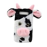 FUTUREORYY Flauschige TPU Handyhülle Plus Weicher Schutz Warmes Pelziges Design Kratzfest Stoßdämpfend Rundumschutz Dekorative Handytasche für Winter und Alltag