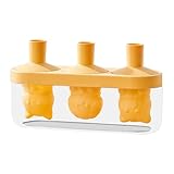 Ice Pop Mold, 3-Cavity Cat Shape Silikonform mit Leak-Proof Lid, wiederverwendbar, Dessertform für Jogurt, Schokolade, Creme, Obst, Snacks, für Kinder, Kuchen, Party, Summer Use 8,23 x 4,61 x 2,95