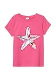 T-Shirt im A-Shape mit Wendepailletten pink 128/134