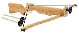 BestSaller 1242 Kinder-Armbrust Erlenholz geölt +3X Armbrustbolzen mit Saugnapf 1246 (4-teilig)
