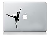 Laptop-Aufkleber, Tanzende Ballerina-Silhouette, Vinyl-Aufkleber, Wandbild, kompatibel mit Apple MacBook