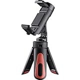 Hama Handy Stativ (Ministativ mit Handyhalterung für Selfies, drehbar und neigbar im Quer- und Hochformat, ideal als Reisestativ, Stativ für Smartphones von 5,8 bis 8,5cm Breite, 1/4 Zoll Schraube)