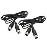 JZK 2M doppelseitiges 5-poliges DIN-auf-MIDI-Audiokabel, Stecker auf Stecker, Adapteranschlusskabel für Tastatur, Audio-Sampler, Audio-Mixer, externe Soundkarte