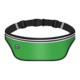 Ultradünne Bauchtaschen für Damen und Herren, schmaler Laufgürtel, Hüfttasche, Läufertasche, wasserdichter Geldgürtel, Grün , modisch