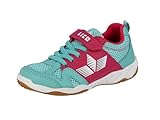 Lico Unisex Kinder Sport Vs Hallenturnschuhe, Türkis Pink Weiß, 35 EU