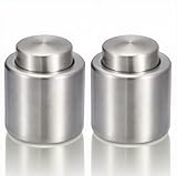 2PCS Sektverschluss 3,5 cm, Sektflaschenverschluss,Champagner Verschluss,Edelstahl mattiert Flaschenverschluss,passend für alle Champagner, Prosecco oder Sektflaschen