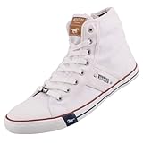 MUSTANG Damen Canvas High Top Sneaker Weiß EU 38