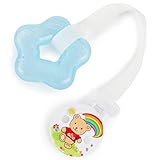 Bieco Beißring Baby Kühlend | Beissring für Baby zum Zahnen mit Clip | Kühlende Zahnungshilfe Baby | Hilfsmittel Zahnen Baby | Kühlbeißring Blau mit Befestigungsclip | Kühlbeißer | Teething Egg