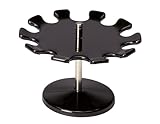 MAUL Stempelträger 14x10x14 cm | Eleganter Stempelhalter in runder Ausführung | Platzsparender Büro Organizer für bis zu 10 Stempel | Ideal für Datumstempel und Firmenstempel | Schwarz