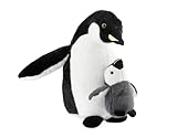 Gustaw Teddybär Groß XXL Pinguin mit Baby - Plüschbär, Kuschelbär XXL Plüschtier, Spielgefährte und Deko in einem - Stofftier, Plüschtier Kuscheltier Teddy (40cm)