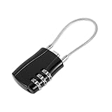 PENIKOKO Metall Kombinationsschloss mit Zahlenfeld Kleines Vorhängeschloss für Reisegepäck Rucksack Schließfach und Studentenschrank mit Verstellbarem Passwort und Metallseil Einfach zu