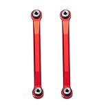 VLIZO 2 Stück Metallverbindungsstange, kompatibel mit Axial SCX24 Deadbolt Jeep Wrangler Gladiator Bronco 1/24 RC Crawler Car Truck Modified Parts (Color : 45mm Red)