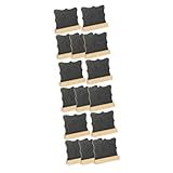 STOBOK 3 Sätze Holztafel-ornamente Mini-tafelschilder Mit Ständer Kleine Tafelschilder Doppelseitige Tafel Kreide Whiteboard Tischtafel Mit Ständer Kleine Schreibtafel Hölzern 5 Stück * 3