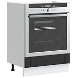 Myheimly Küchenschrank Küchenzeile,Küchenmöbel Einbauküche Schrank,Holzwerkstoff Schrank,Schwarz,Herdumbauschrank 60 cm,60 x 46 x 81.5 cm