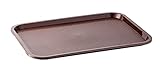 APS Fast Food-Tablett, bruchsicheres und spülmaschinenfestes Serviertablett, Made in Germany, 35 x 27 cm, Höhe 2 cm, braun
