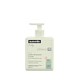 Suavinex, Feuchtigkeitsspendende Körpermilch für Neugeborene, geeignet für empfindliche Haut und Neugeborene, leichte Textur, leichte Absorption, 95% Inhaltsstoffe natürlichen Ursprungs, mit