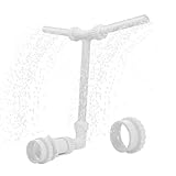 Wassersprüher für Pool – Doppeldüsen-Rücklaufbrunnen, Belüfter, lustige Funktion, höhenverstellbar | Langlebige Befestigung der PVC-Kühlpumpe, passt die Ausgänge an