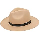 Unstructu Hüte für Herren, Outback-Hut, Panamahut, breite Krempe, mit Gürtel, khaki, Einheitsgröße
