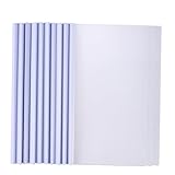 TOYZFRIENDY 12 Stück Teiliges Transparentes Dokumentenmappe mit Rutschfestem Schiebebalken Flexibler Hefthülle Organizer für Schule Büro und Private Ablage Weiße Abdeckung für Dicke